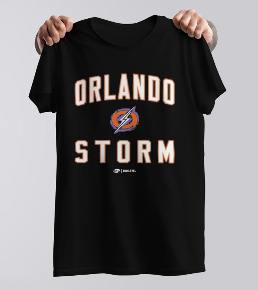 Orlando Storm UFL Good Level Purple Lightning T-Shirt