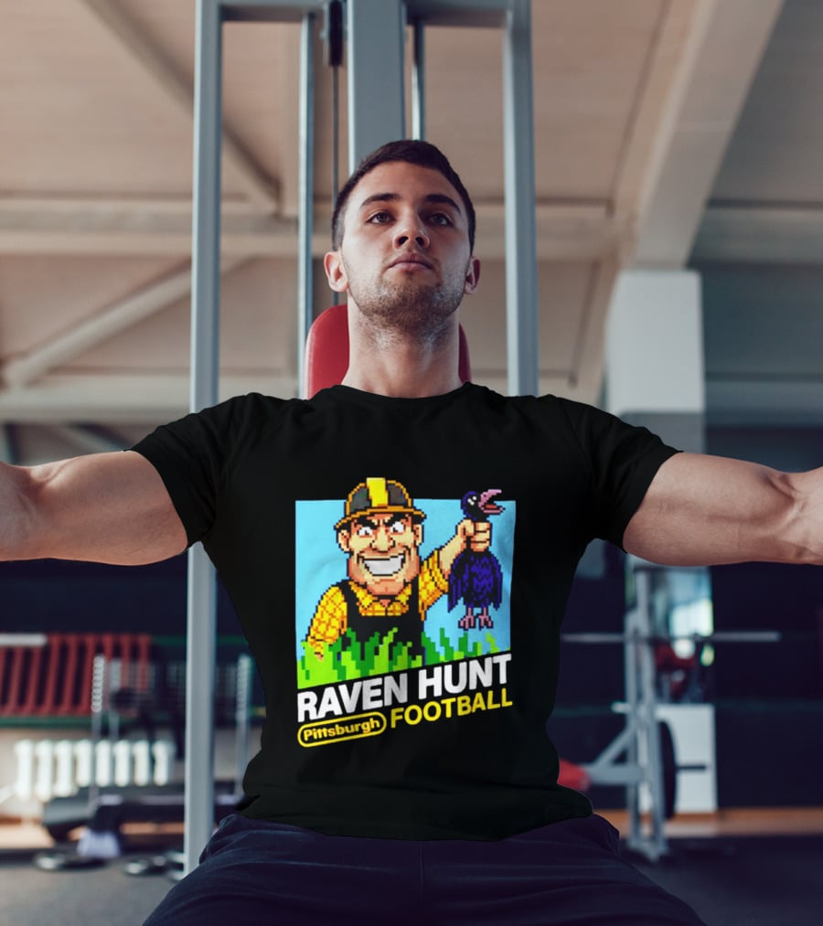 Raven Hunt Pittsburgh Football 8bit Game T-Shirt