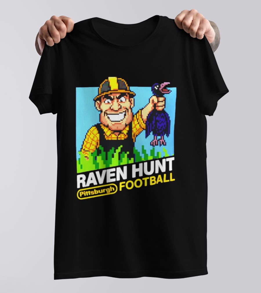 Raven Hunt Pittsburgh Football 8bit Game T-Shirt