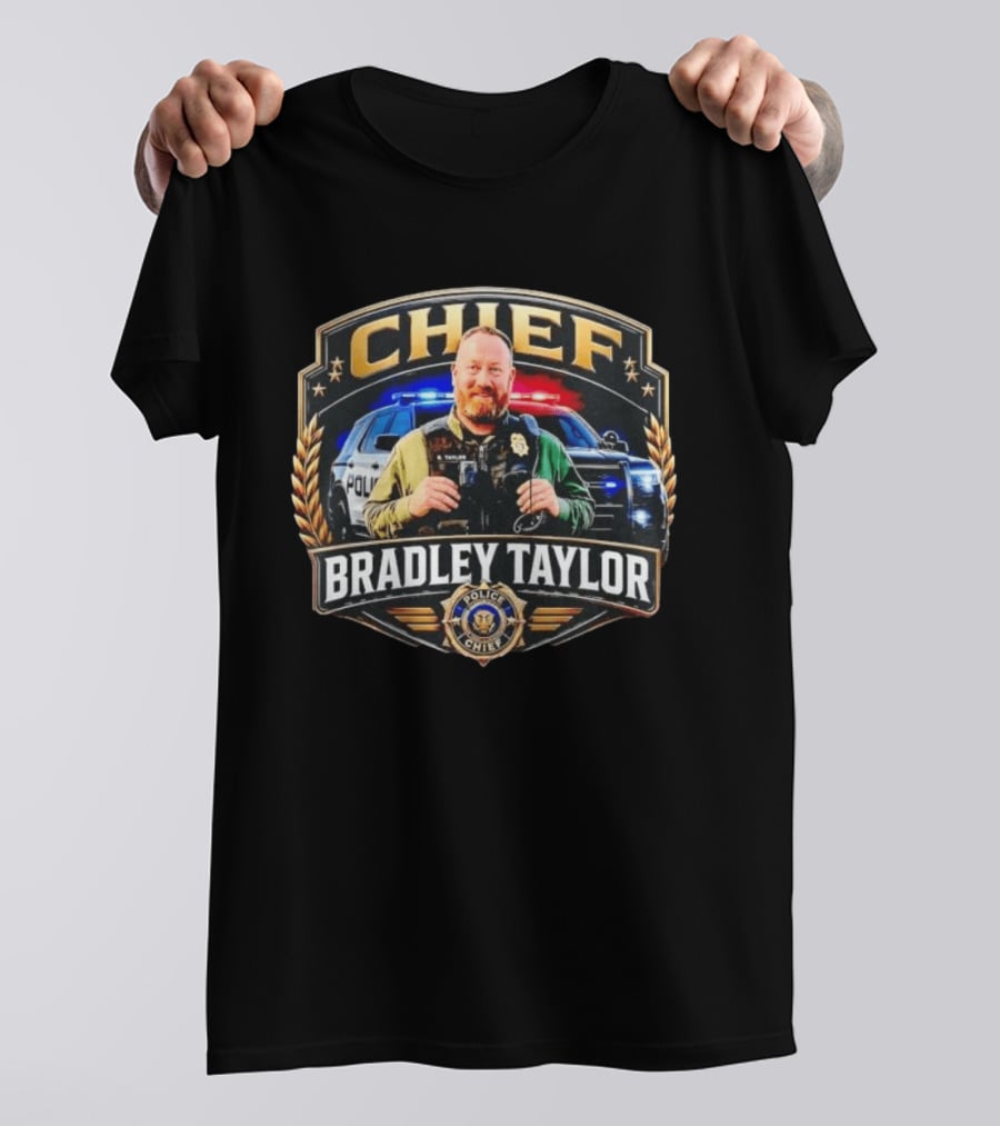 Police Chief Bradley Taylor Badge Officer Patrol T-Shirt