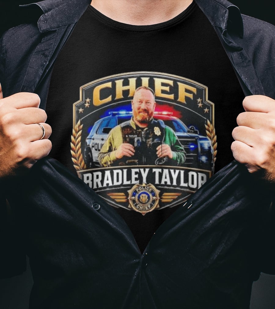 Police Chief Bradley Taylor Badge Officer Patrol T-Shirt