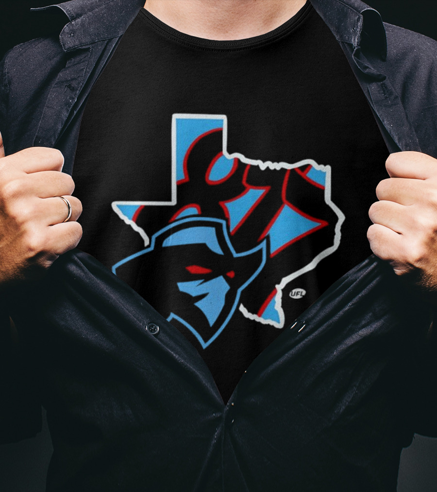 San Antonio Brahmas Texas United Football Team Logo Map T-Shirt