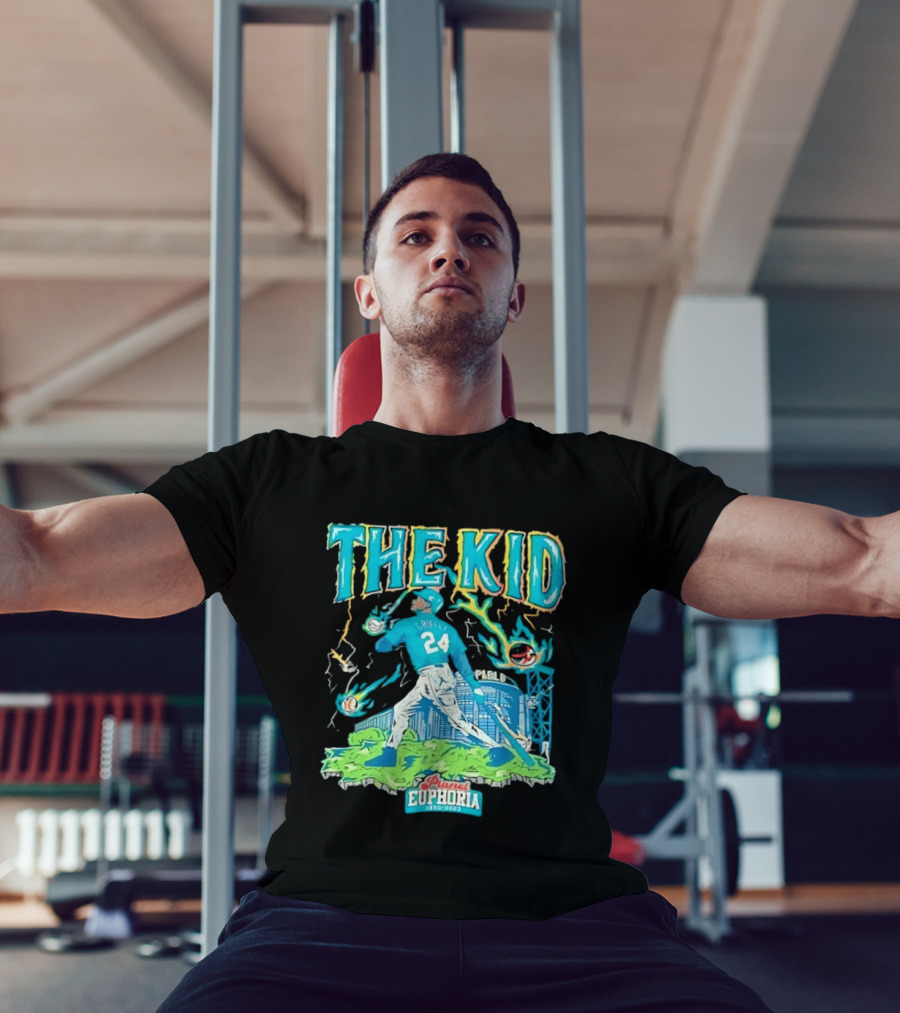 Ken Griffey Jr Seattle Mariners The Kid 24 Planet Euphoria Retro Baseball T-Shirt
