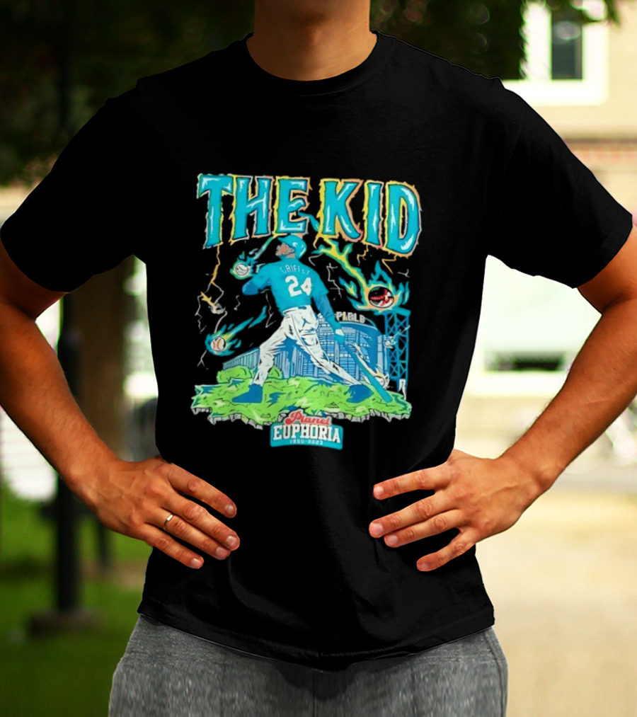 Ken Griffey Jr Seattle Mariners The Kid 24 Planet Euphoria Retro Baseball T-Shirt