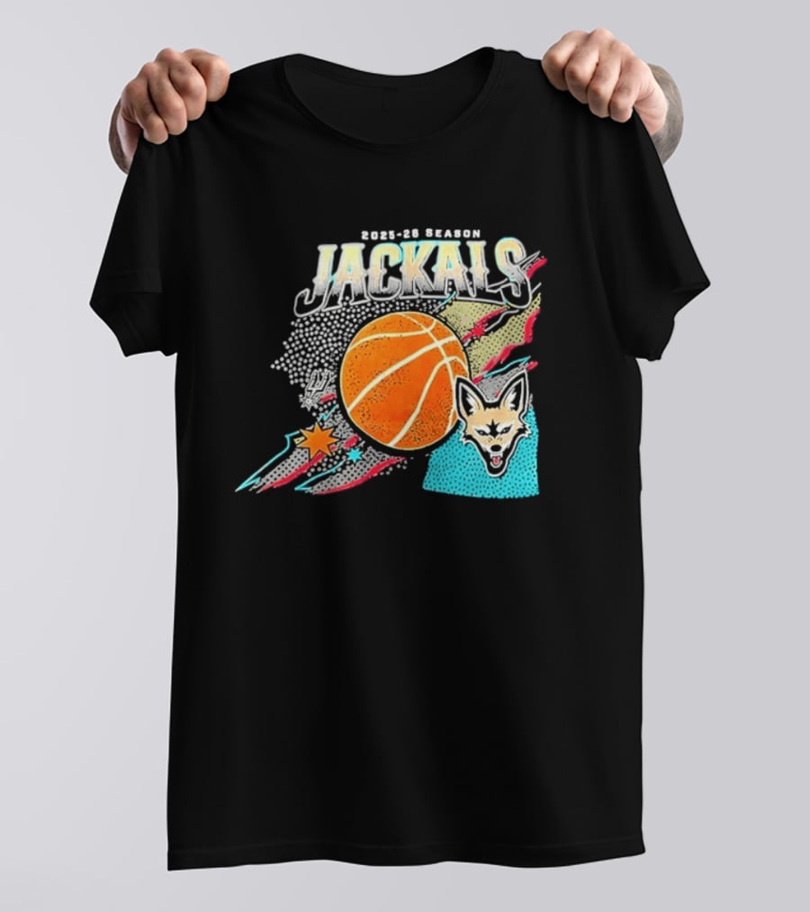 2025 26 Season Jackals Basketball Team With Fox And Starburst T-Shirt