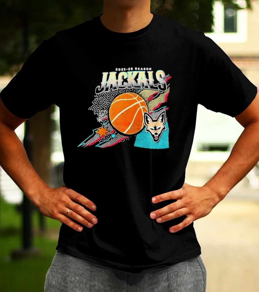 2025 26 Season Jackals Basketball Team With Fox And Starburst T-Shirt