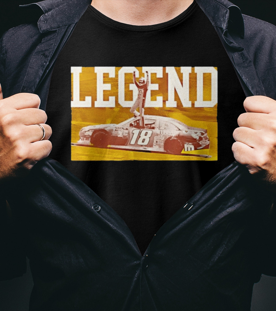 Kyle Busch 18 M&Ms Joe Gibbs Racing NASCAR Cup Series Legend Victory Celebration T-Shirt