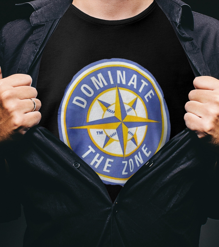 Seattle Mariners Dominate The Zone Compass Baseball Star T-Shirt