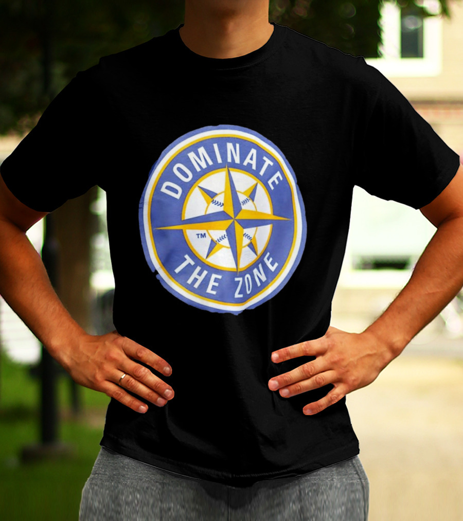 Seattle Mariners Dominate The Zone Compass Baseball Star T-Shirt
