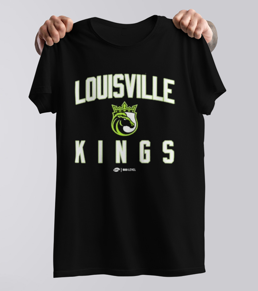 Louisville Kings UFL High Level Green Block Letters T-Shirt