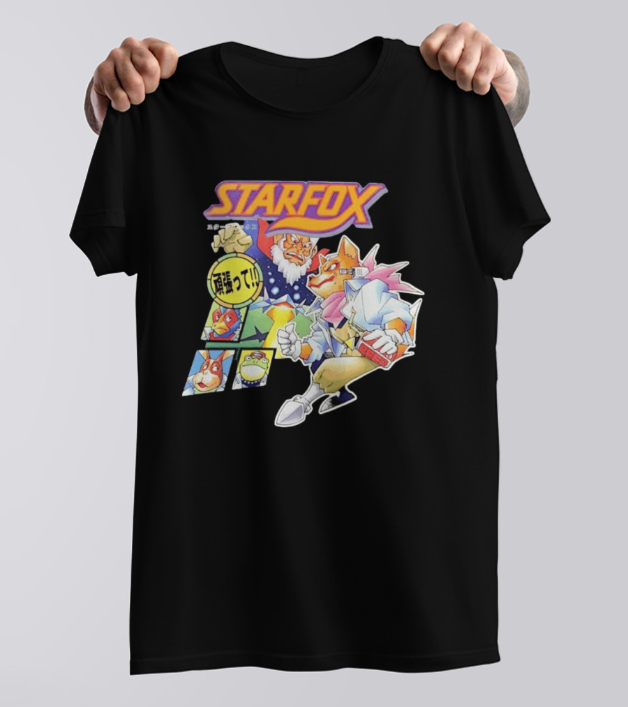 Starfox Japanese Kanji Manga Style Characters T-Shirt