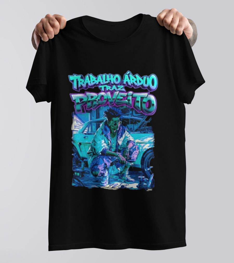 Trabalho Árduo Traz Proveito Neon T-Shirt