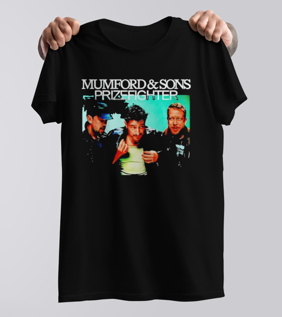 Mumford And Sons Prizefighter North America Tour 2026 City Dates Washed Vintage Band Merch T-Shirt