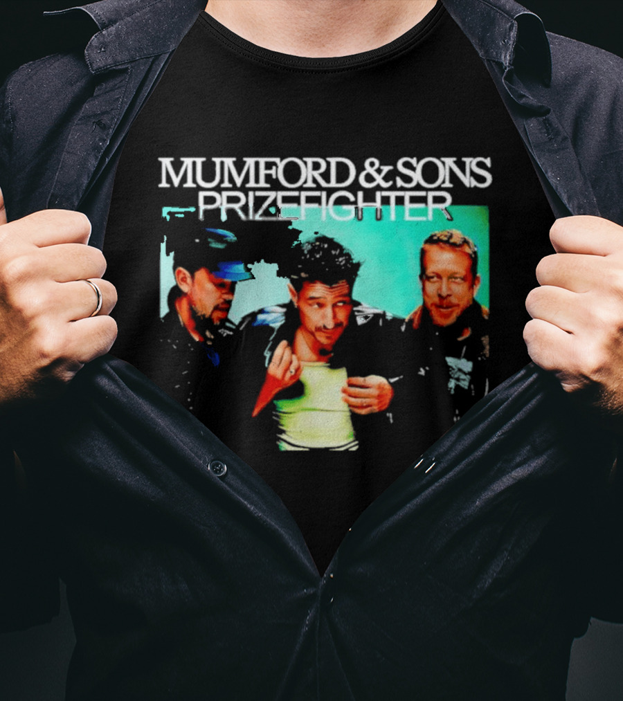 Mumford And Sons Prizefighter North America Tour 2026 City Dates Washed Vintage Band Merch T-Shirt