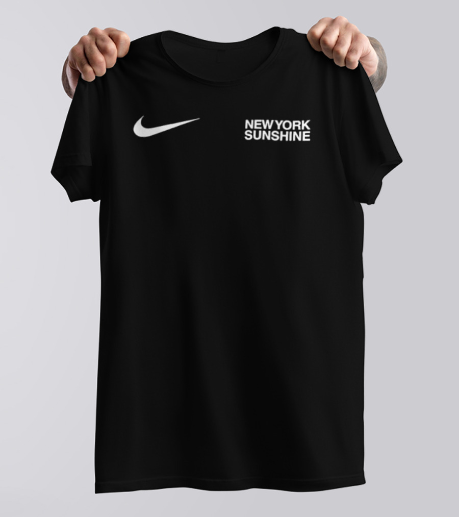 New York Sunshine Install Team Nike Basketball Lincoln Center Nike Swoosh T-Shirt