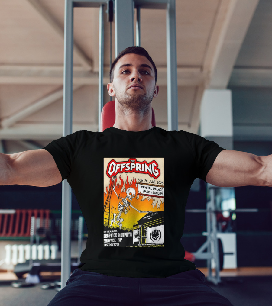 The Offspring Concert June 28 2026 Crystal Palace Park London Dropkick Murphys Pennywise Pup Destroy Boys T-Shirt