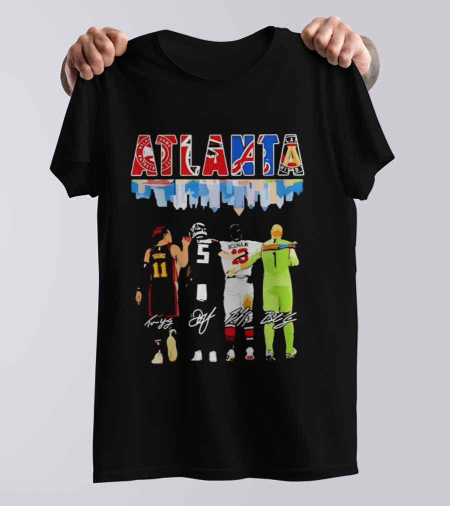 Atlanta Sports Trae Young Ronald Acuña Jr Hawks Falcons Braves United FC NBA MLB MLS T-Shirt