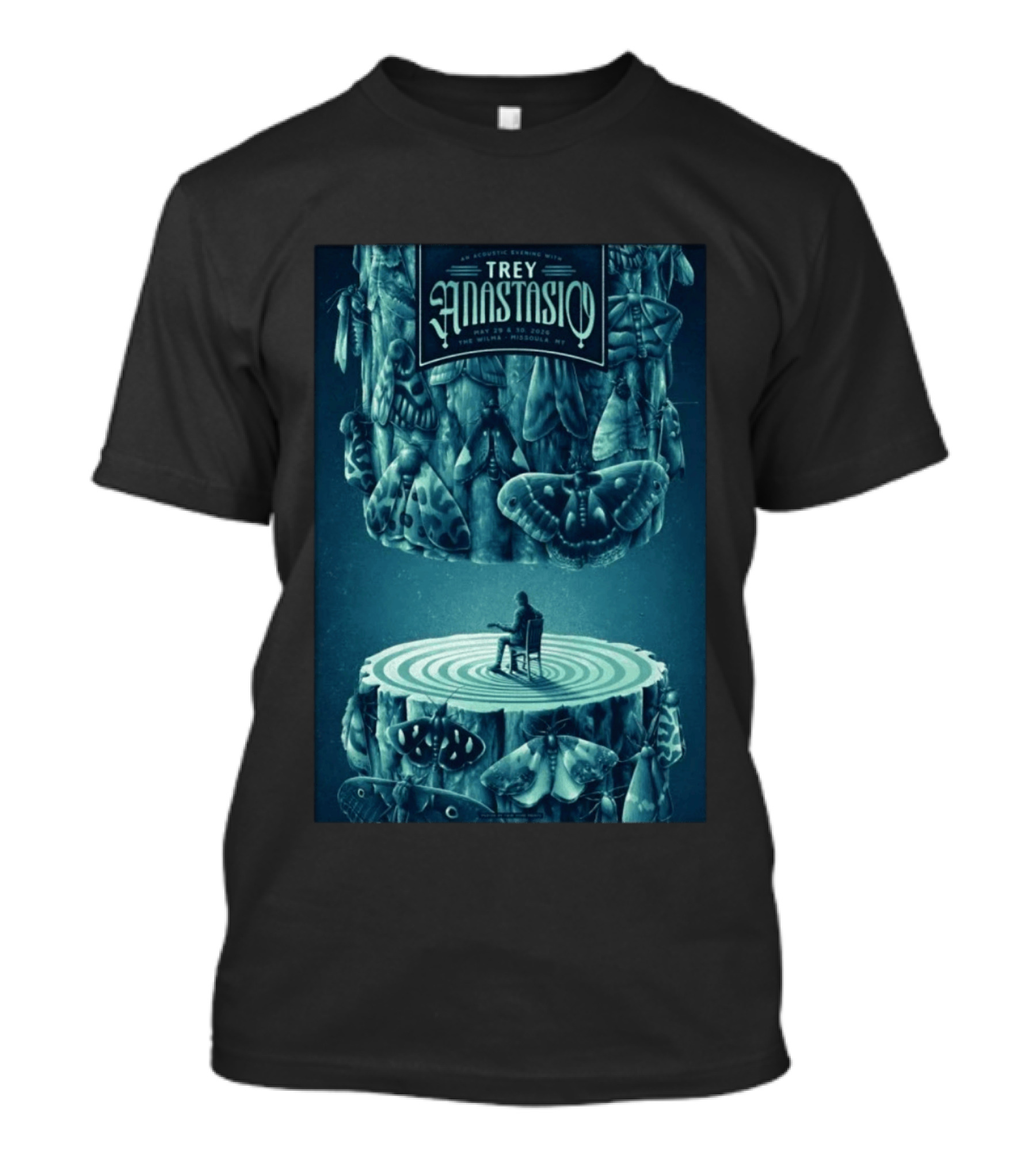 Trey Anastasio Acoustic Evening May 29 30 2026 Wilma Missoula MT Moth T-Shirt
