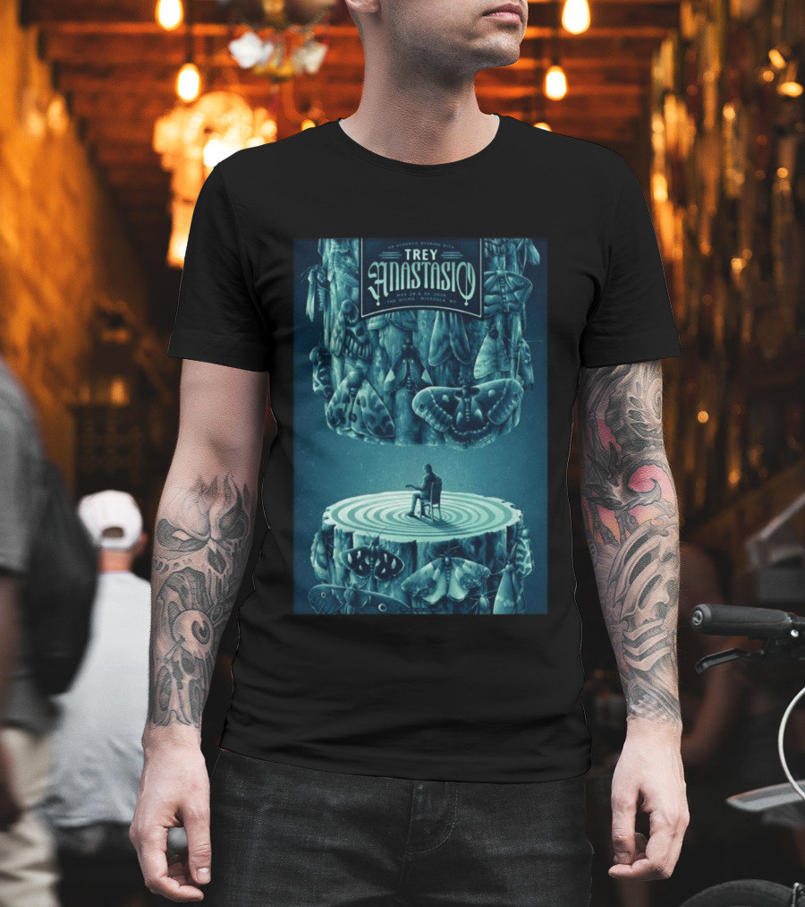 Trey Anastasio Acoustic Evening May 29 30 2026 Wilma Missoula MT Moth T-Shirt