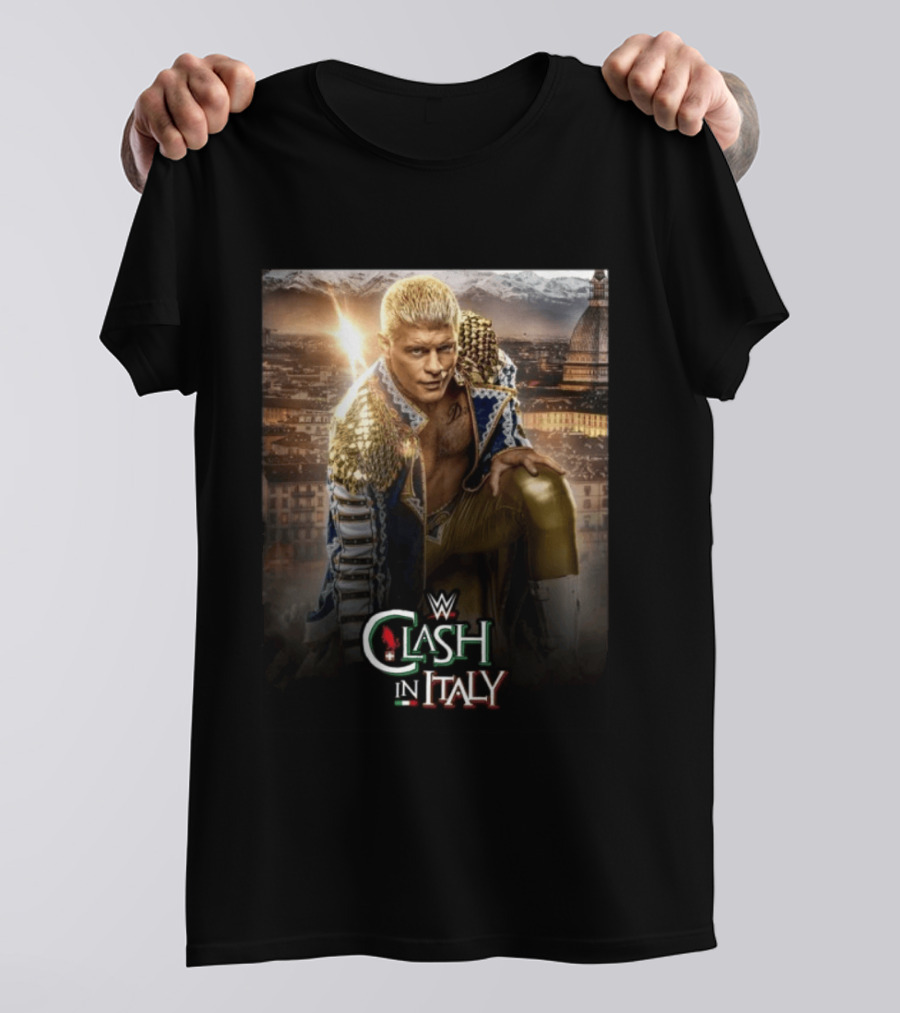 WWE Clash In Italy Turin 2023 Event Featuring Wrestling Star T-Shirt