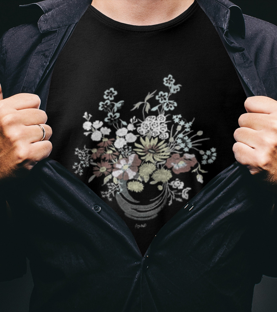 Bouquet Flowers Pastel Floral Arrangement Botanical Garden T-Shirt