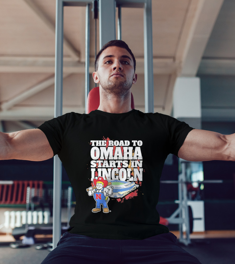 Herbie Husker Cornhuskers Road To Omaha Lincoln Nebraska Stadium T-Shirt