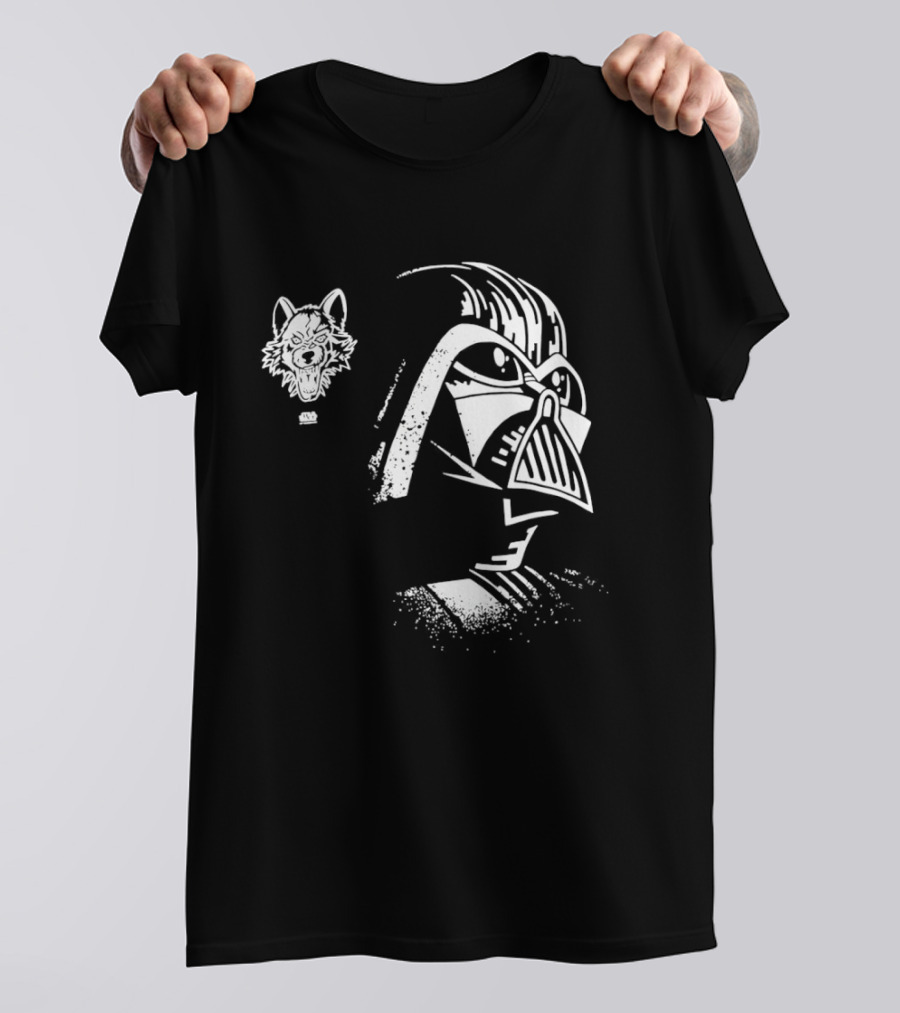 Darth Vader Galactic Empire Lightsaber Sith Star Wars Wolf Helmet T-Shirt