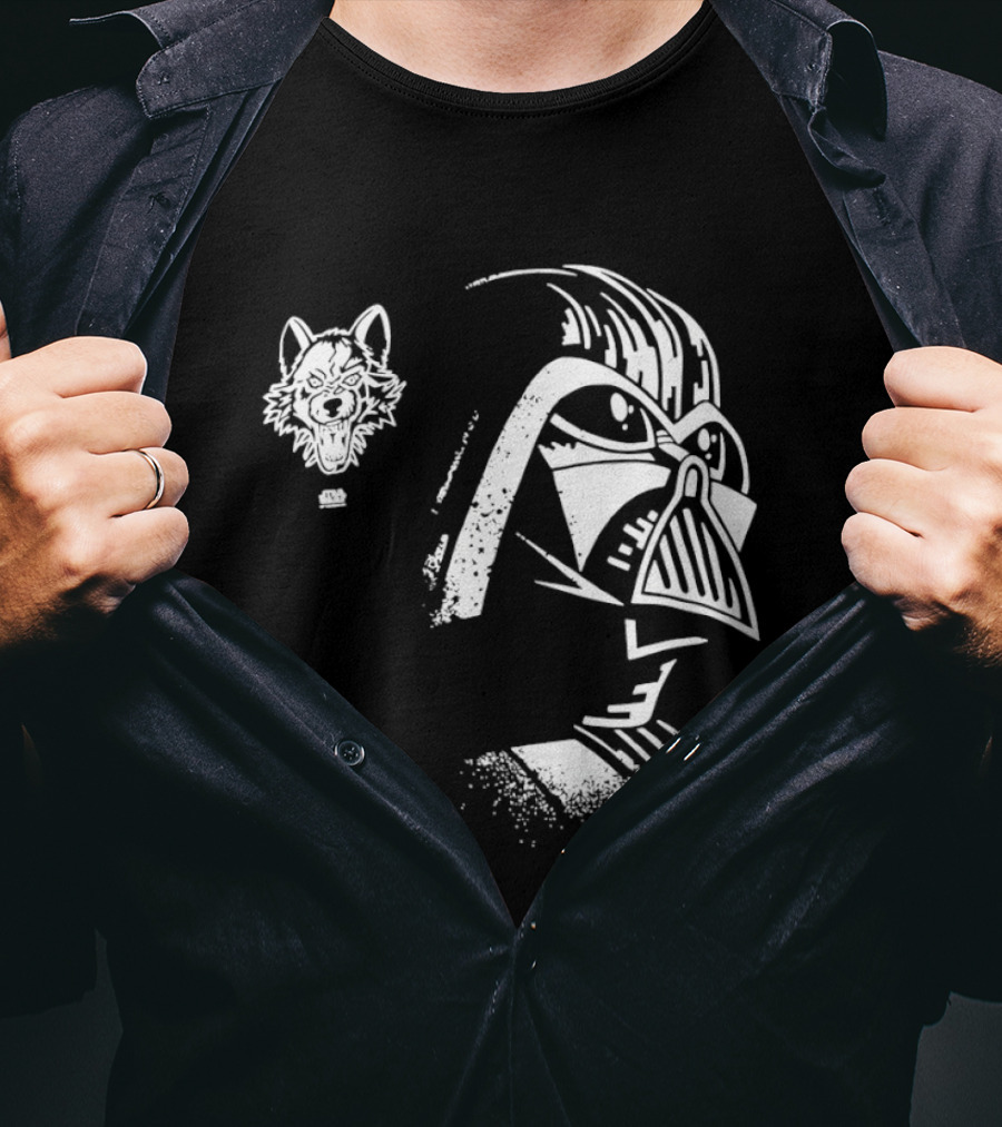 Darth Vader Galactic Empire Lightsaber Sith Star Wars Wolf Helmet T-Shirt