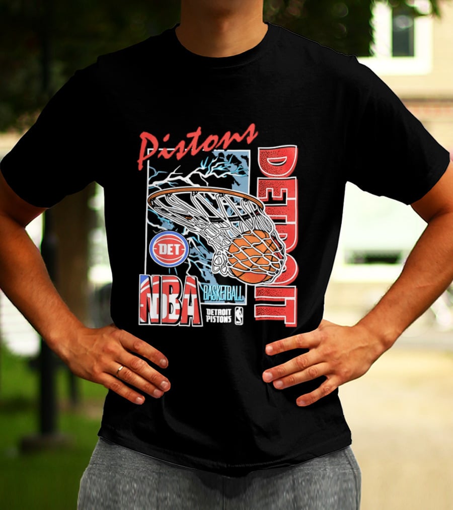 Pistons Detroit NBA Basketball DET Hoops 6 T-Shirt
