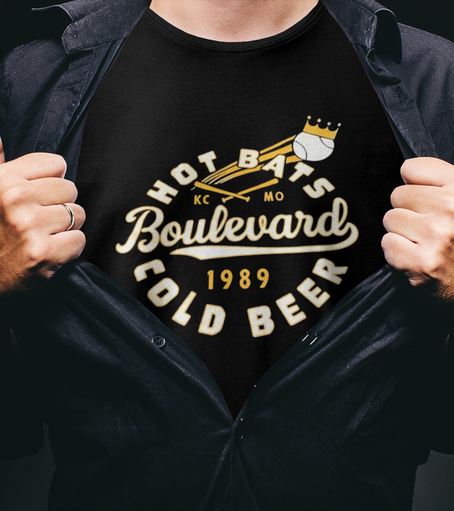 Kansas City Royals Boulevard Hot Bats KC MO Cold Beer 1989 T-Shirt
