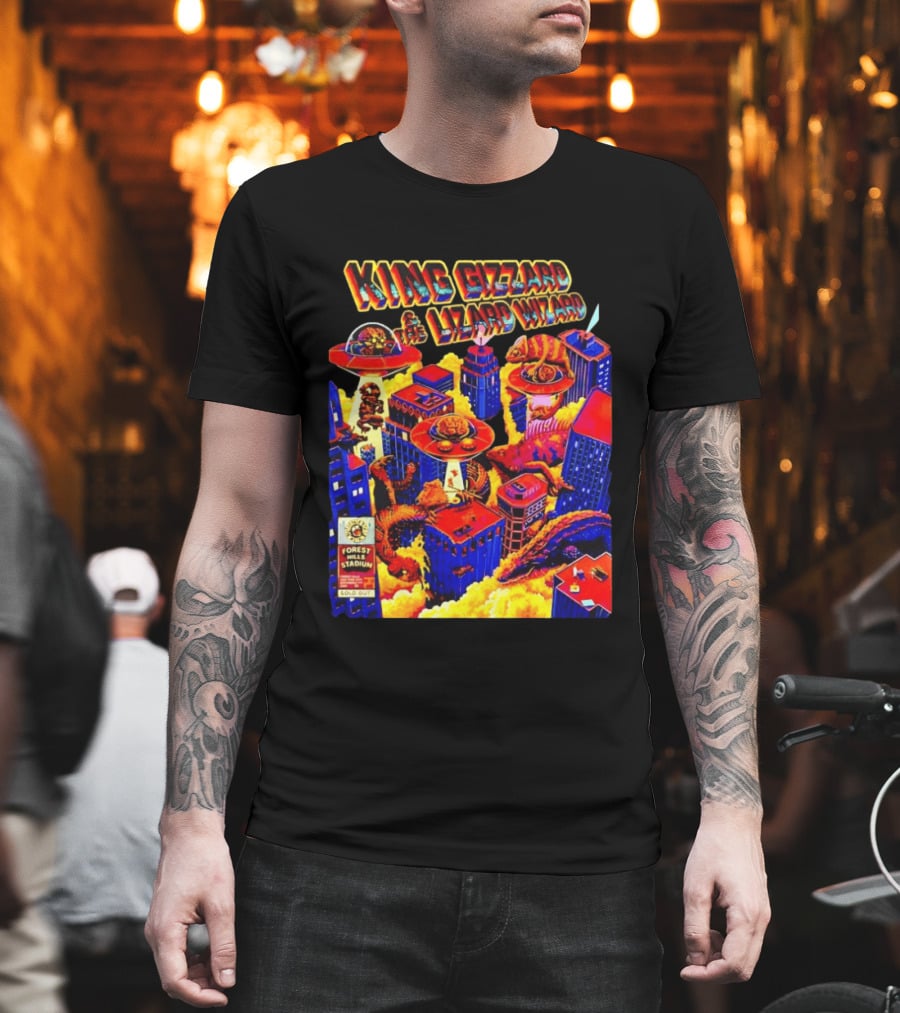 King Gizzard & The Lizard Wizard Forest Hills Stadium Sold Out Giant Monsters City Tour 2026 T-Shirt
