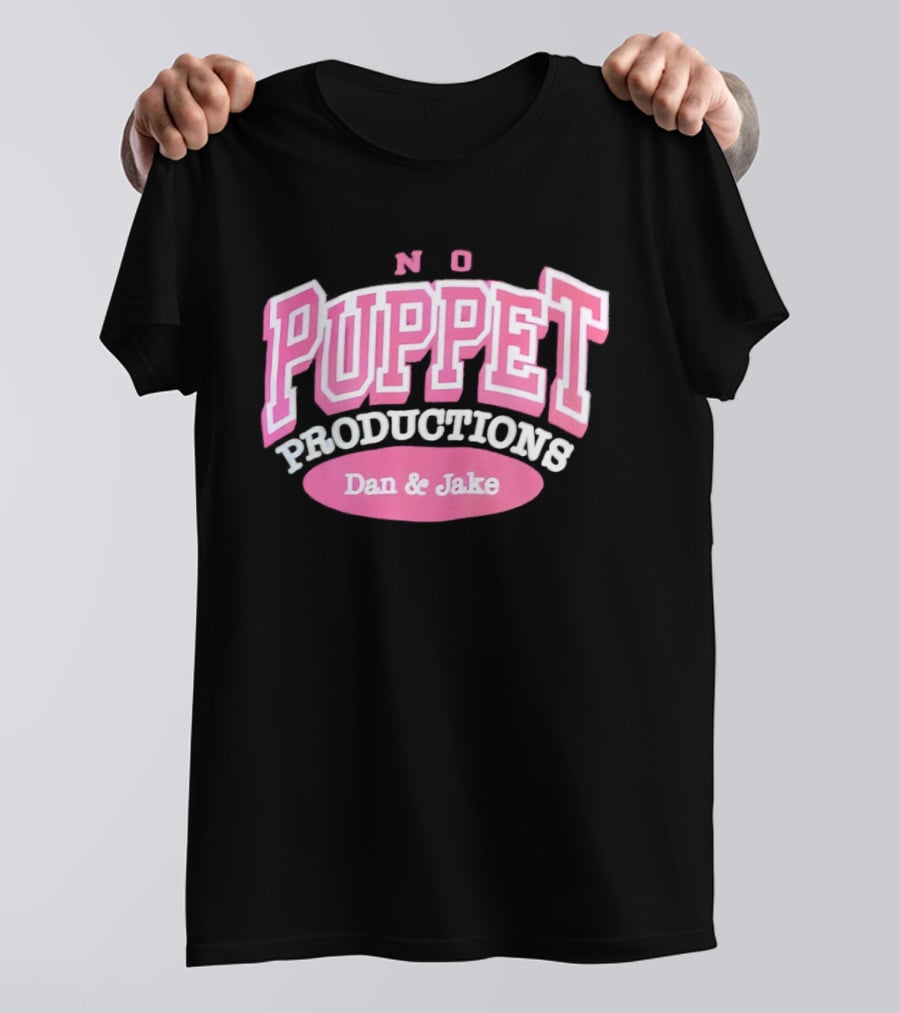 No Puppet Productions Dan & Jake Pink T-Shirt
