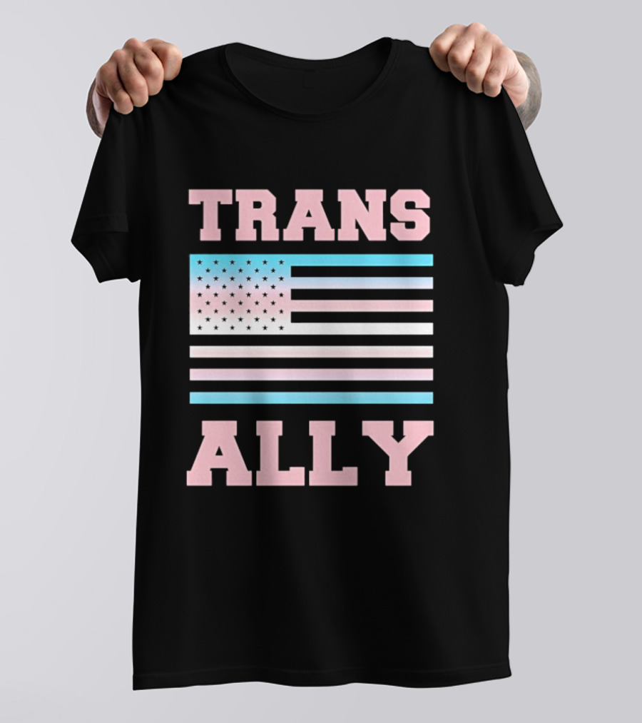 Trans Ally Pride USA Flag T-Shirt