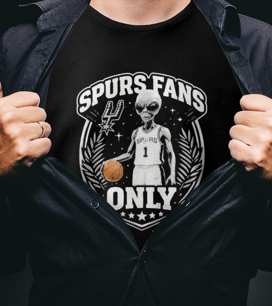 Spurs Fans Only Alien Basketball San Antonio 2026 T-Shirt