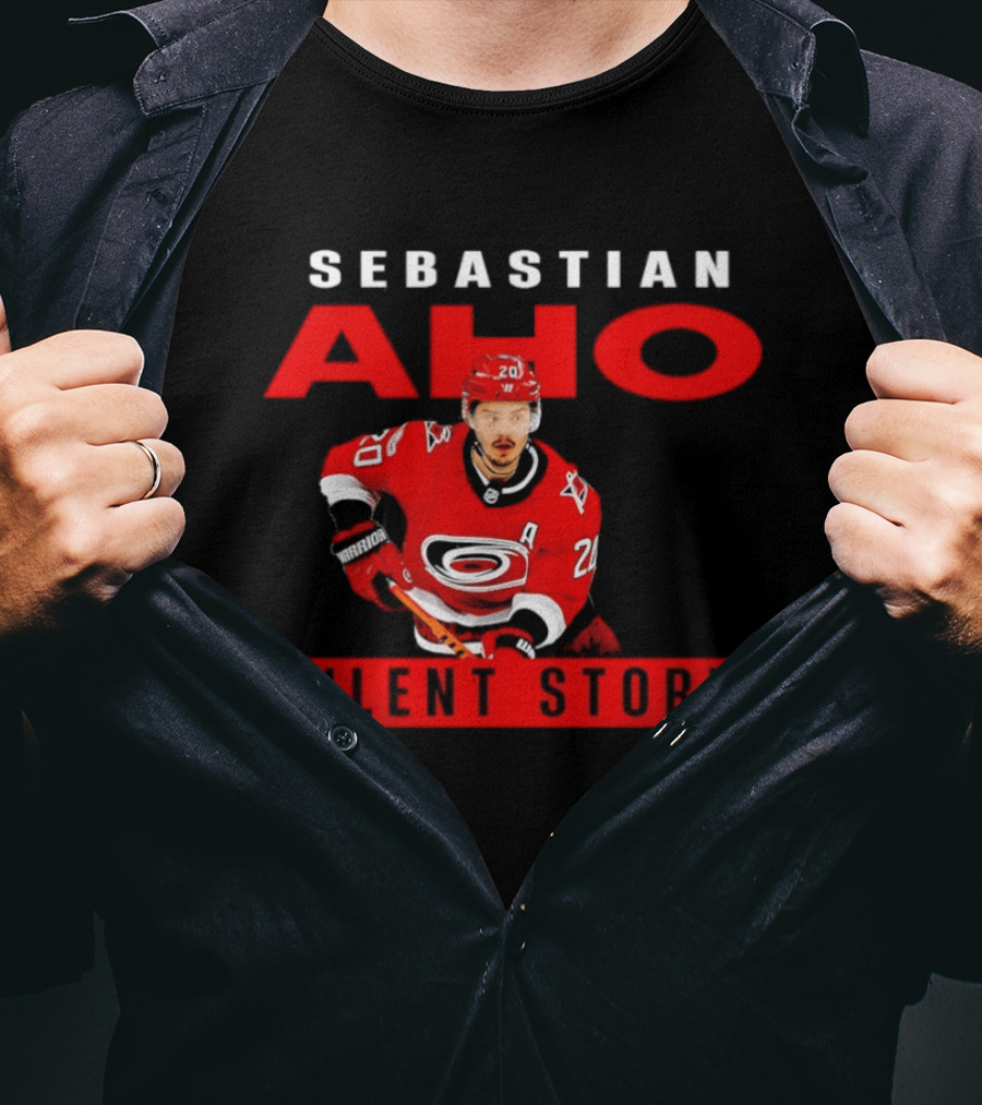 Sebastian Aho Carolina Hurricanes Silent Storm NHL T-Shirt