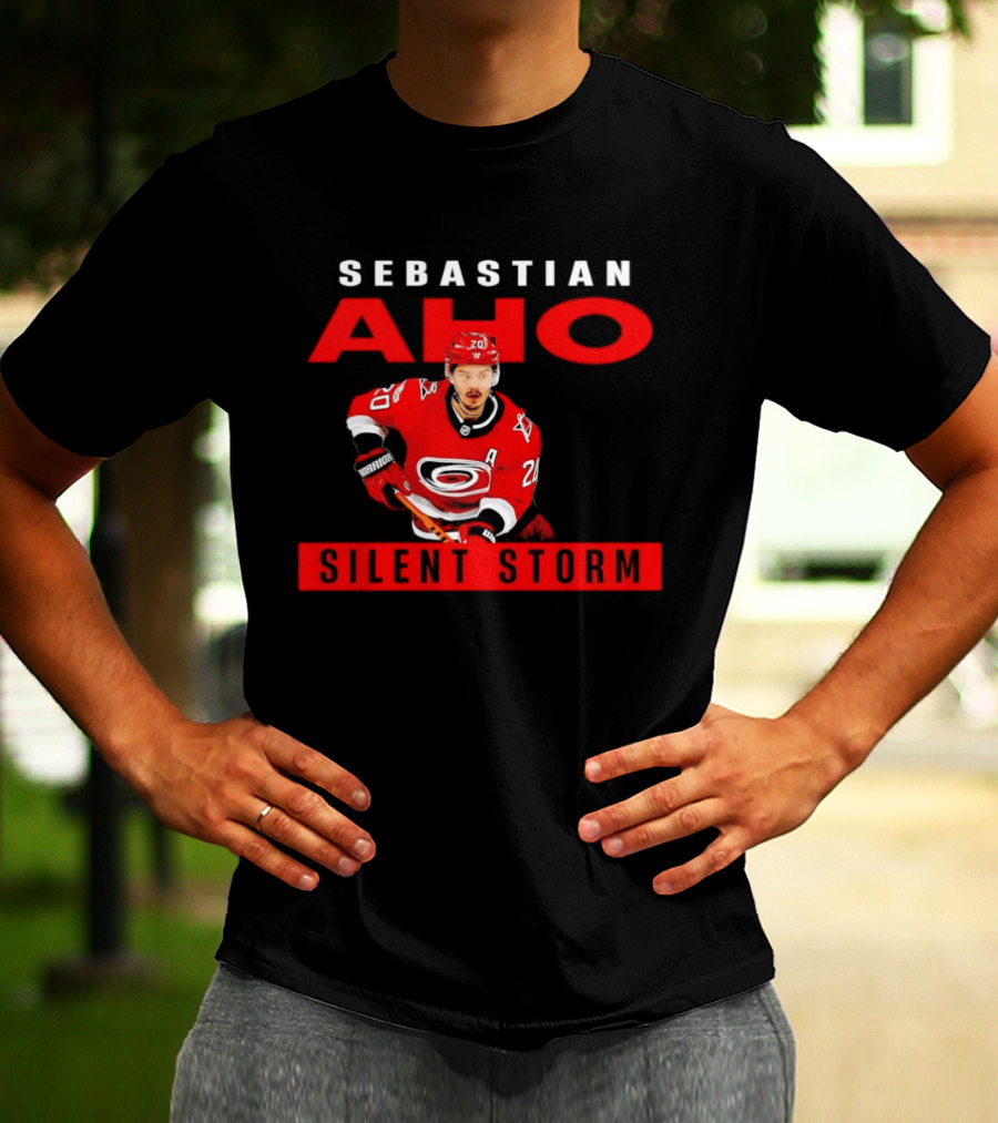 Sebastian Aho Carolina Hurricanes Silent Storm NHL T-Shirt