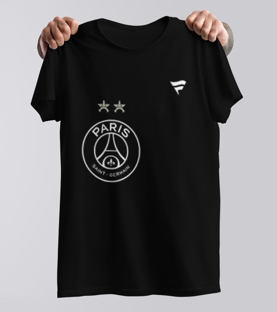 Paris Saint Germain Back To Back Stars Signatures 2 Sided Paris Logo Two Stars T-Shirt
