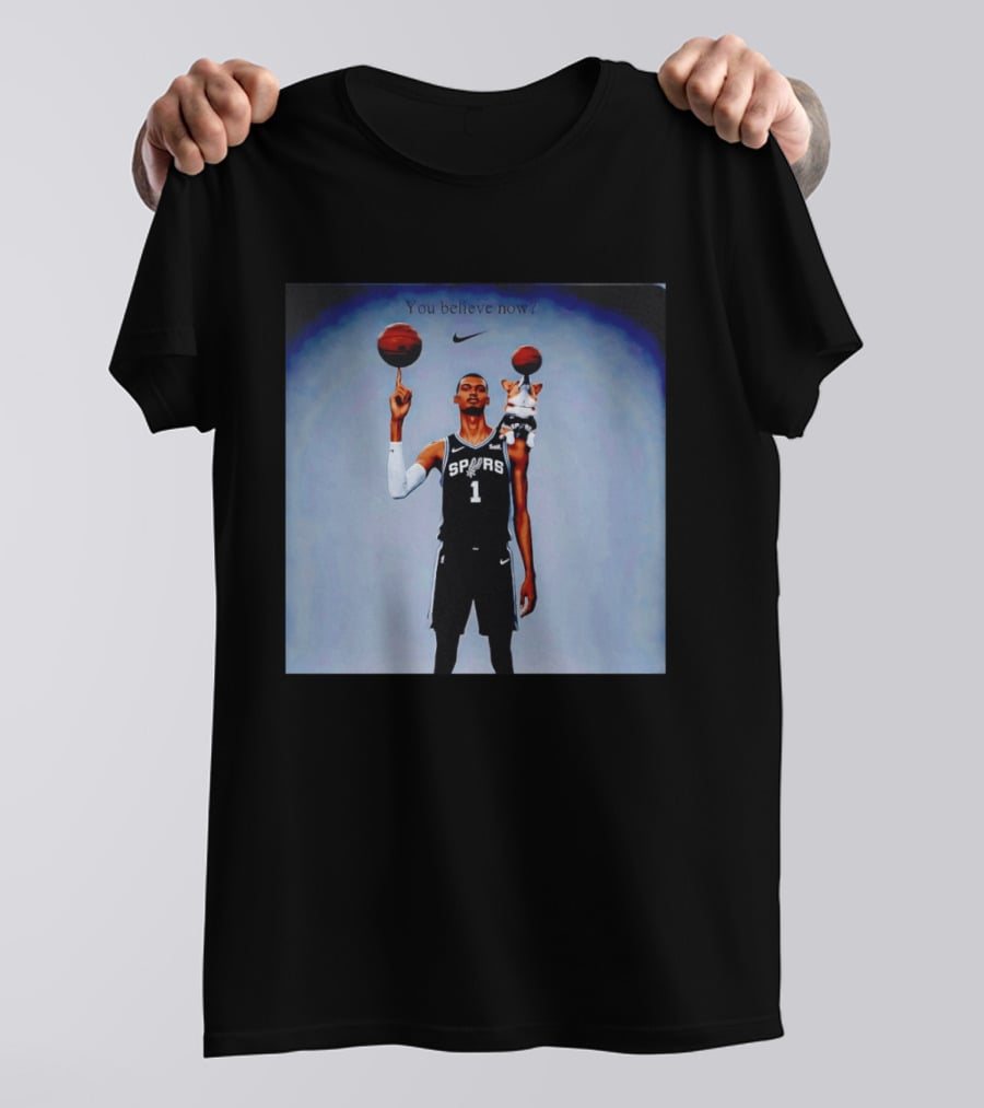 Victor Wembanyama NBA San Antonio Spurs Corgi You Believe Now T-Shirt