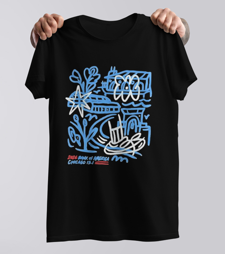 2026 Bank Of America Chicago 13.1 Race Skyline And Landmarks T-Shirt