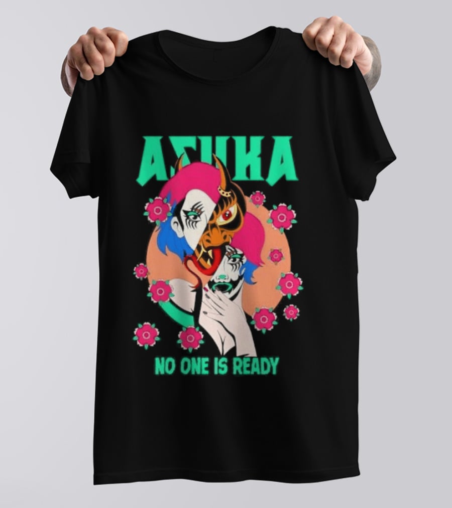 Asuka No One Is Ready Masked Floral T-Shirt