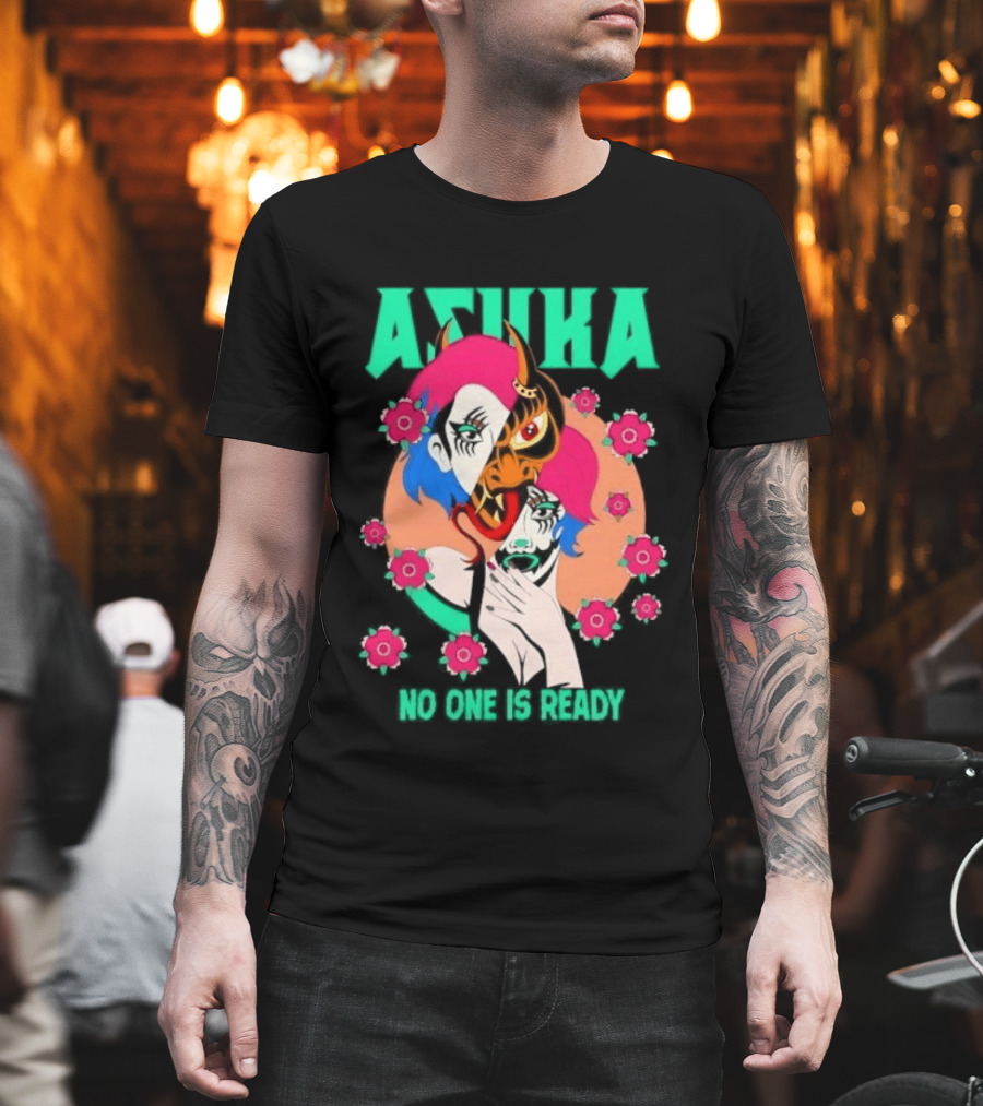 Asuka No One Is Ready Masked Floral T-Shirt