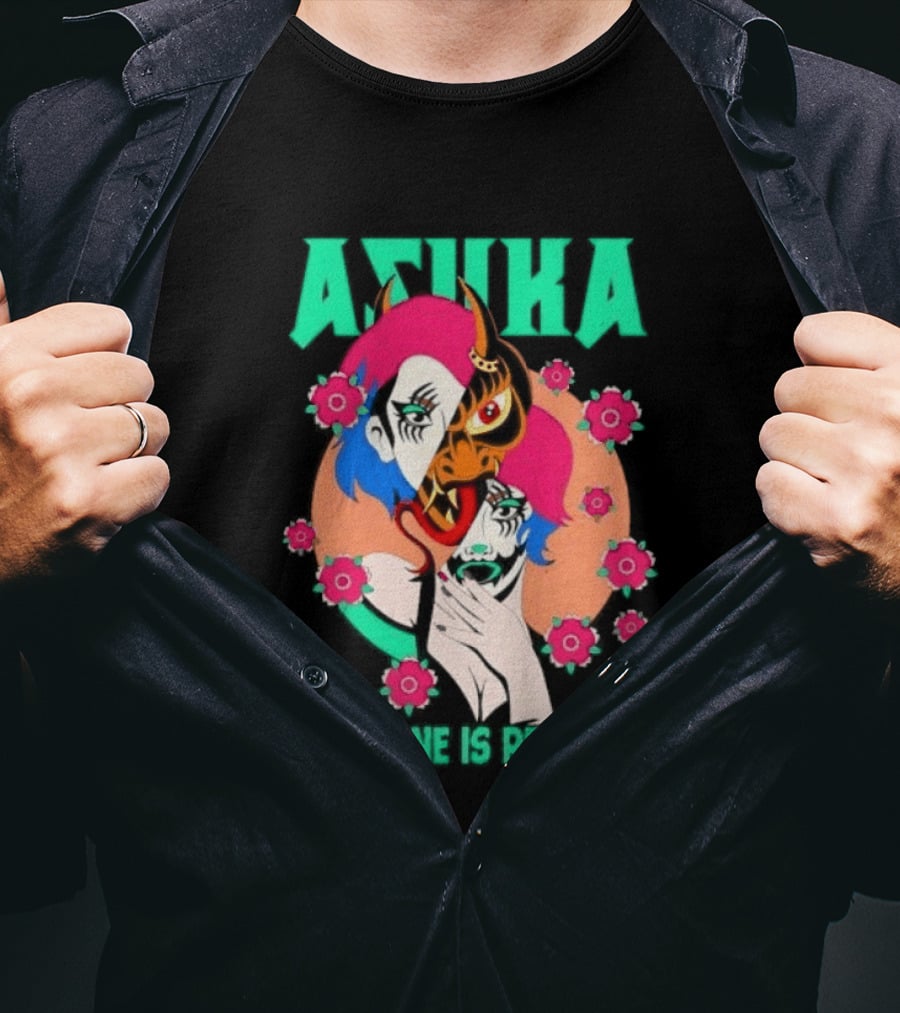 Asuka No One Is Ready Masked Floral T-Shirt