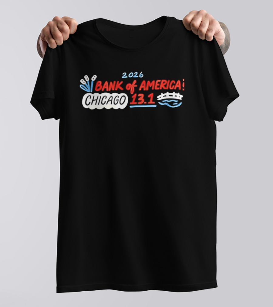 2026 Bank Of America Chicago 13.1 Bridge Cat Tails Athletic T-Shirt