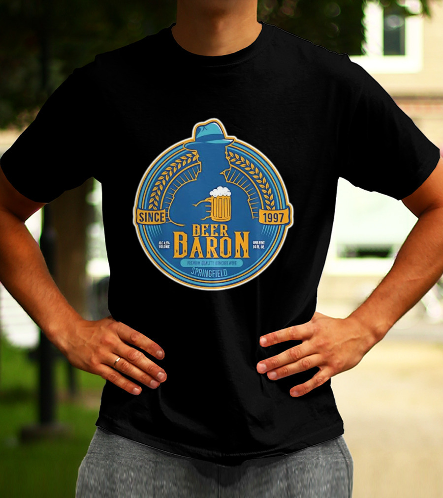 Beer Baron Since 1997 Premium Quality Homebrewing Springfield T-Shirt