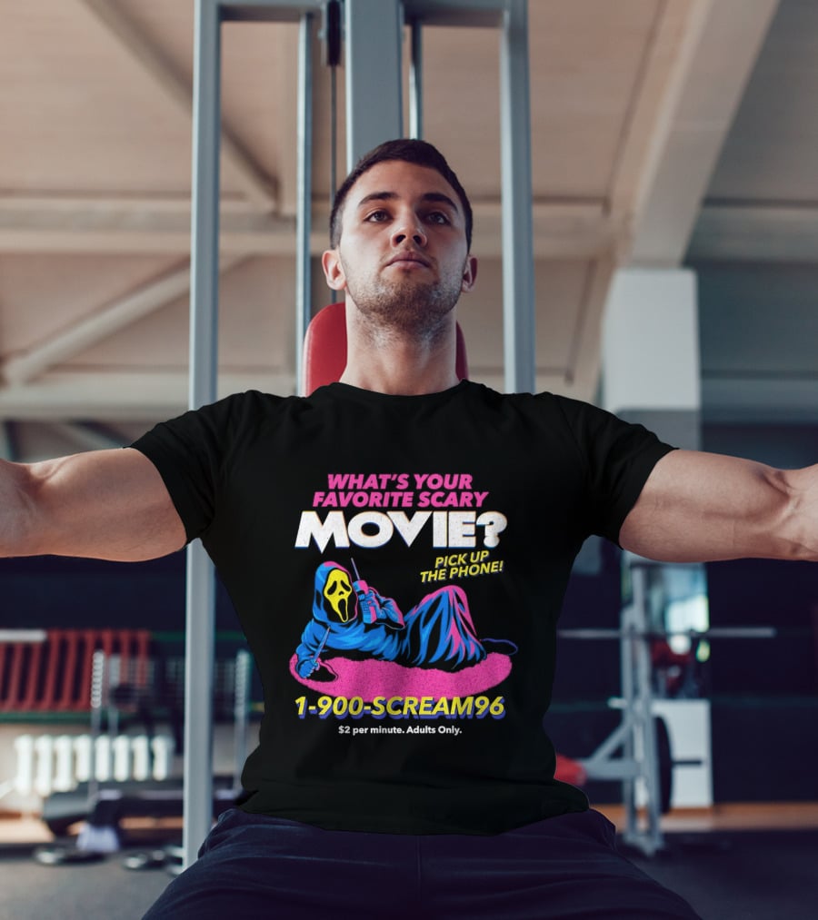 What's Your Favorite Scary Movie 1 900 Scream96 Pick Up The Phone T-Shirt