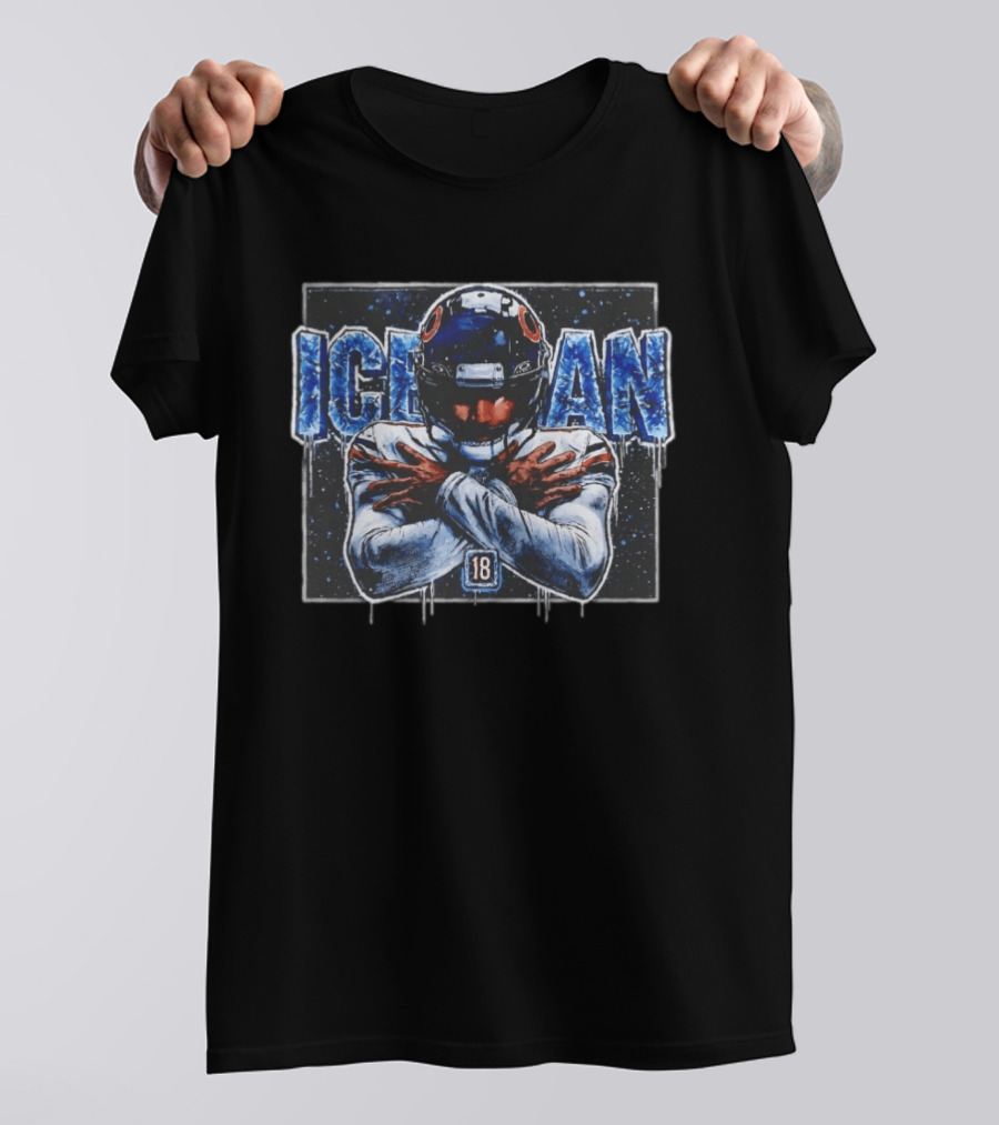 Caleb Williams Chicago Bears Iceman Football 18 Winter T-Shirt