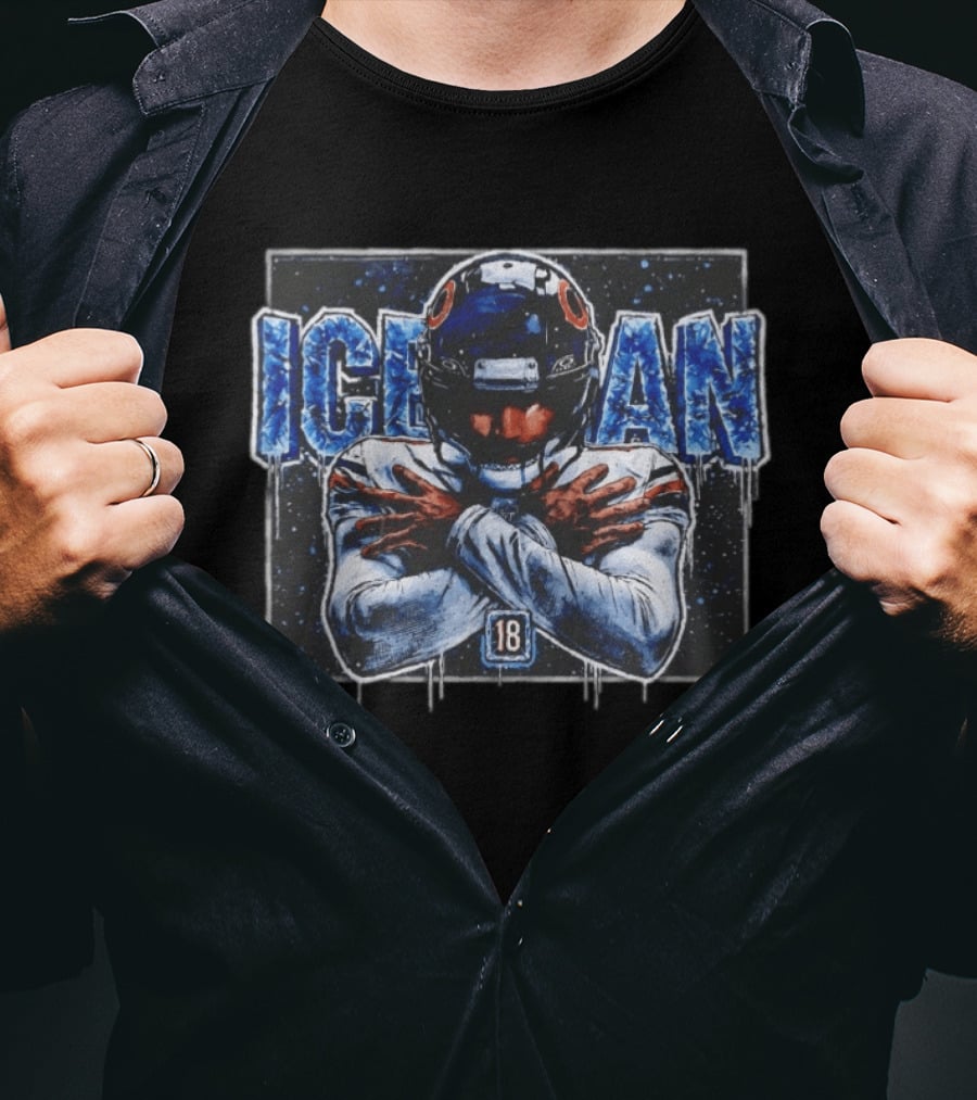Caleb Williams Chicago Bears Iceman Football 18 Winter T-Shirt