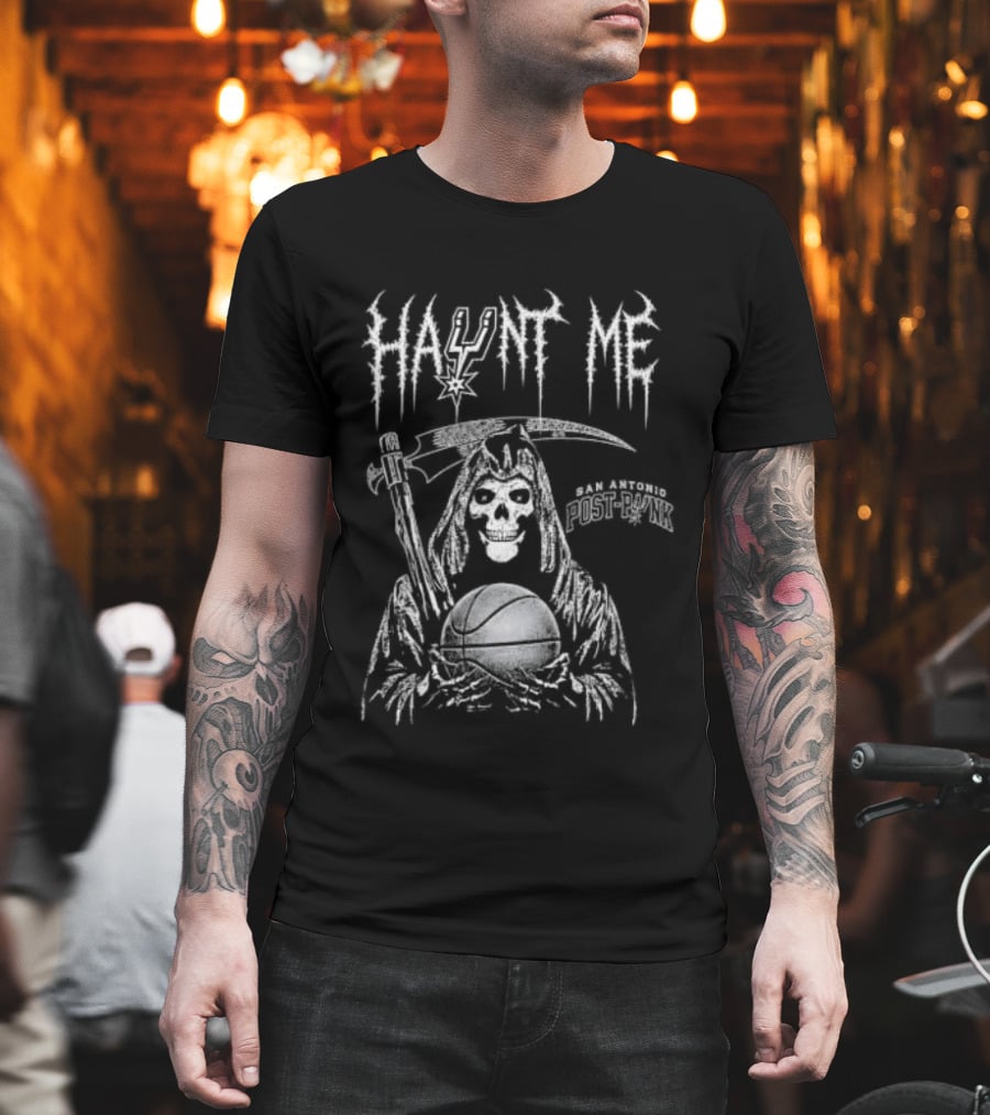 San Antonio Spurs Haunt Me Grim Reaper Basketball T-Shirt