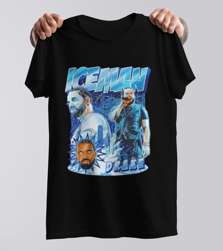 Drake Iceman Glowing Eyes Frozen City T-Shirt