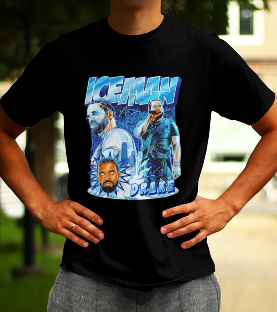 Drake Iceman Glowing Eyes Frozen City T-Shirt